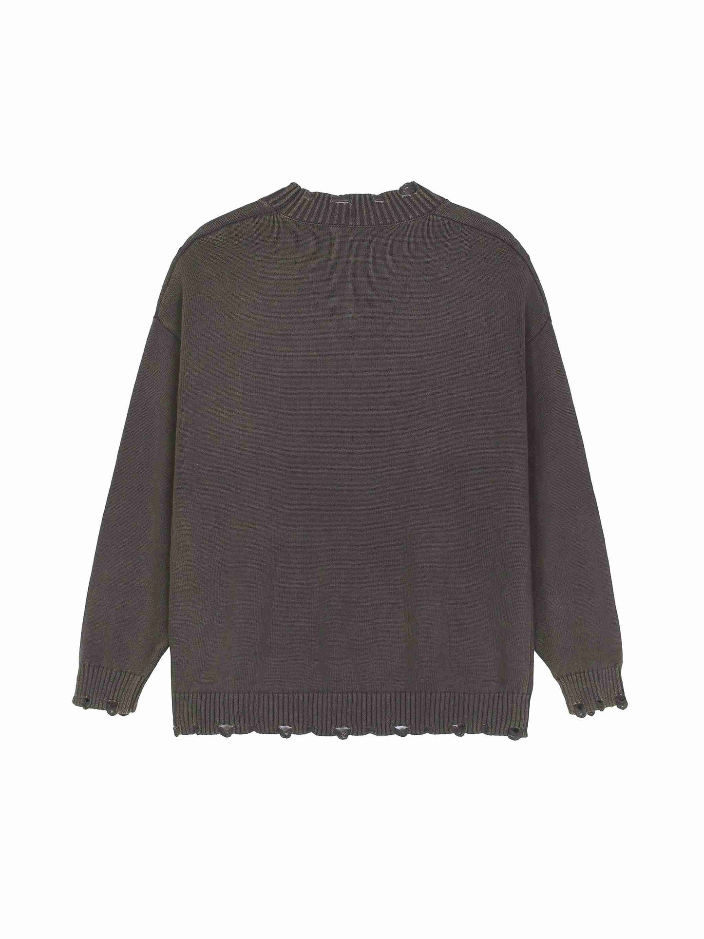 Vintage Washed Hand-Frayed Sweater - Tribemodeplus