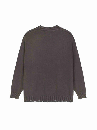 Vintage Washed Hand-Frayed Sweater - Tribemodeplus