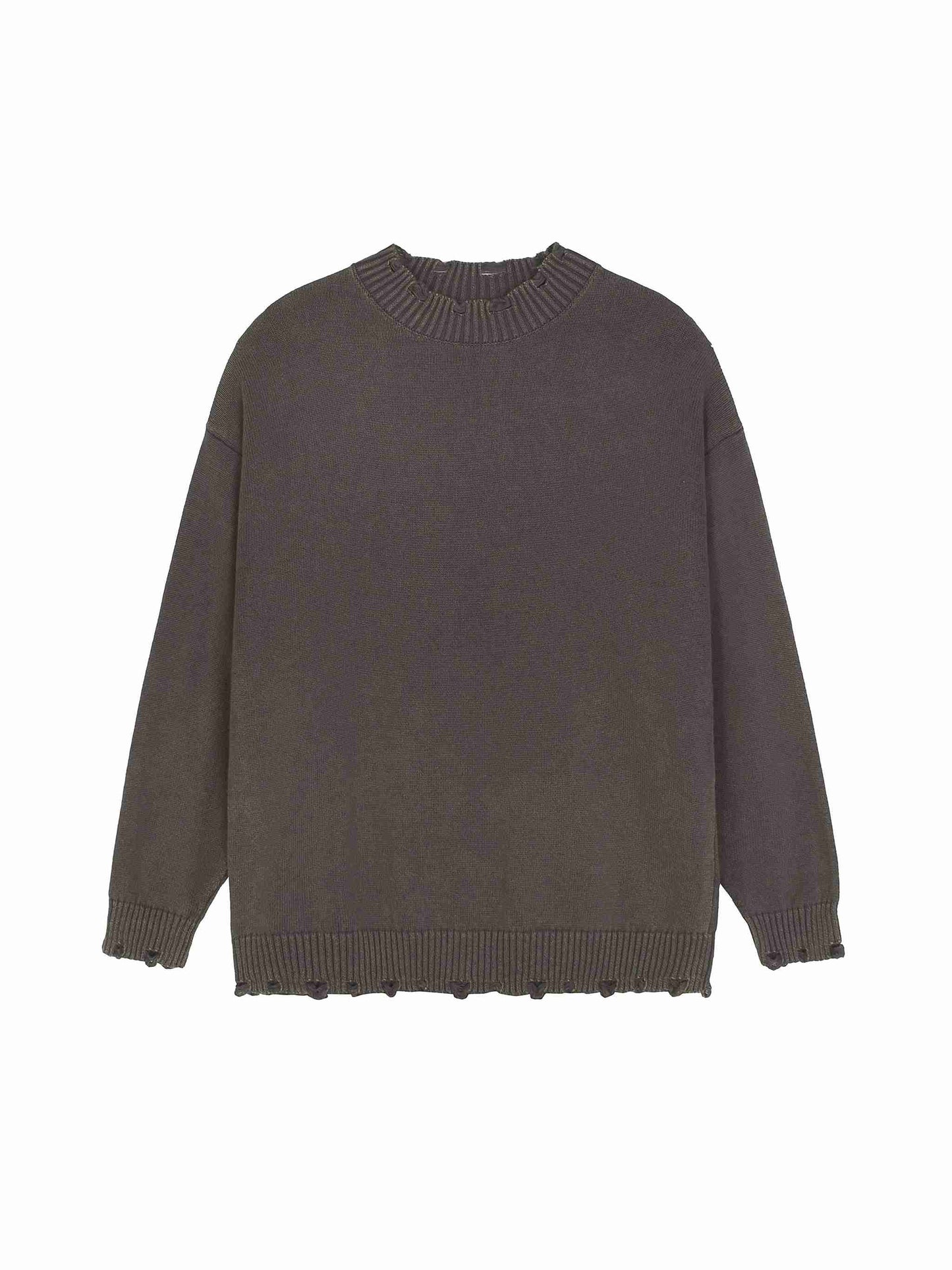Vintage Washed Hand-Frayed Sweater - Tribemodeplus