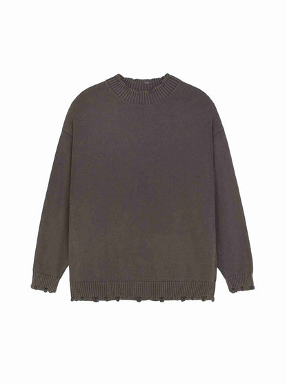 Vintage Washed Hand-Frayed Sweater - Tribemodeplus