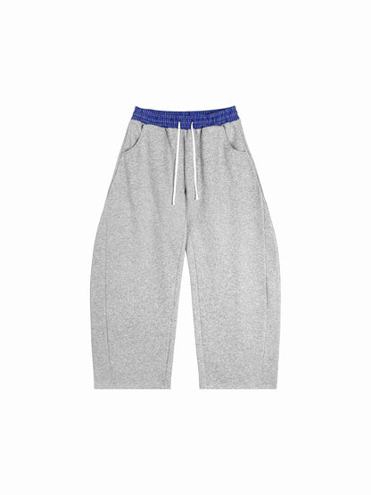 Plaid Waistband Barrel Sweatpants - Tribemodeplus