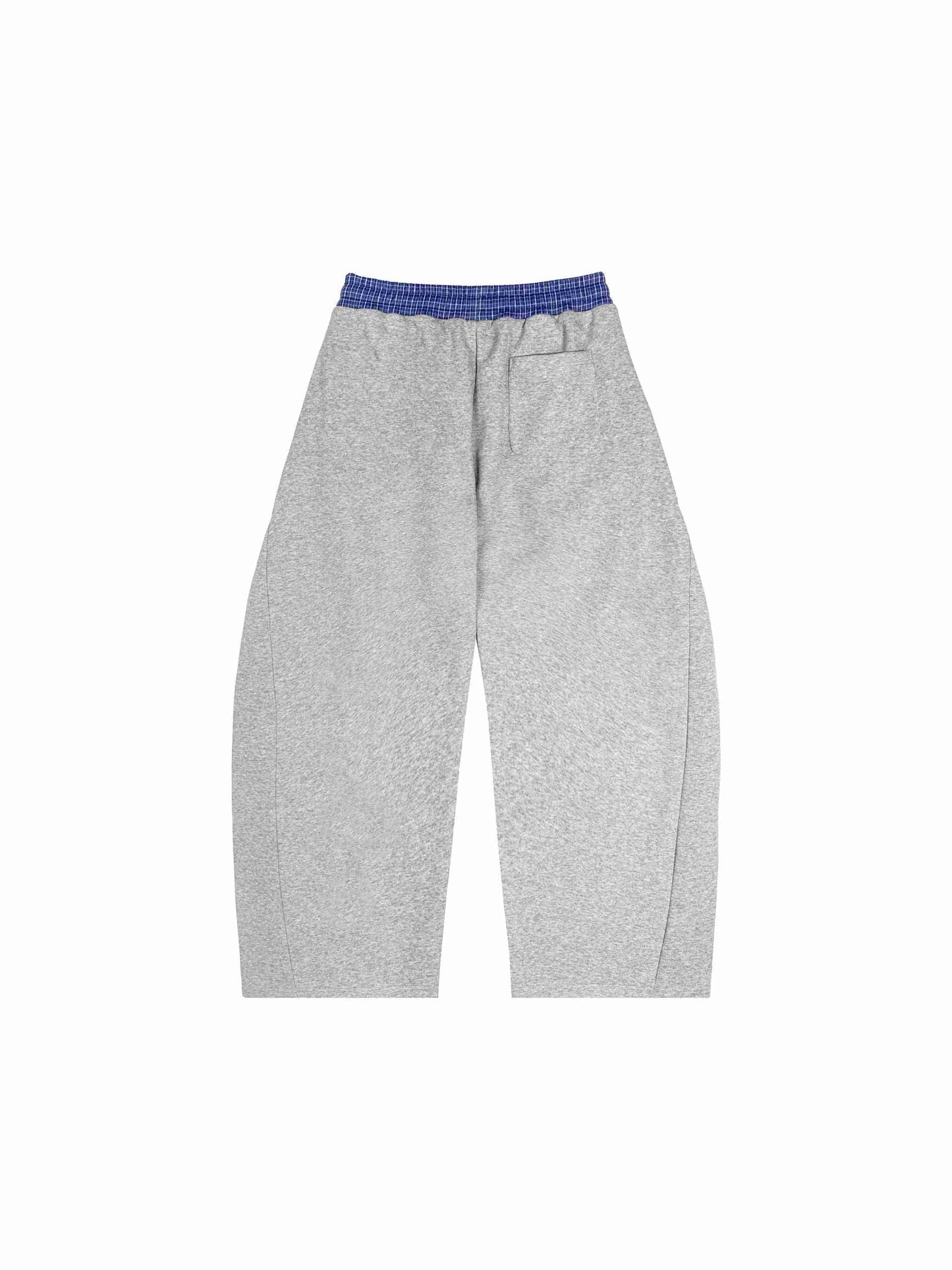 Plaid Waistband Barrel Sweatpants - Tribemodeplus