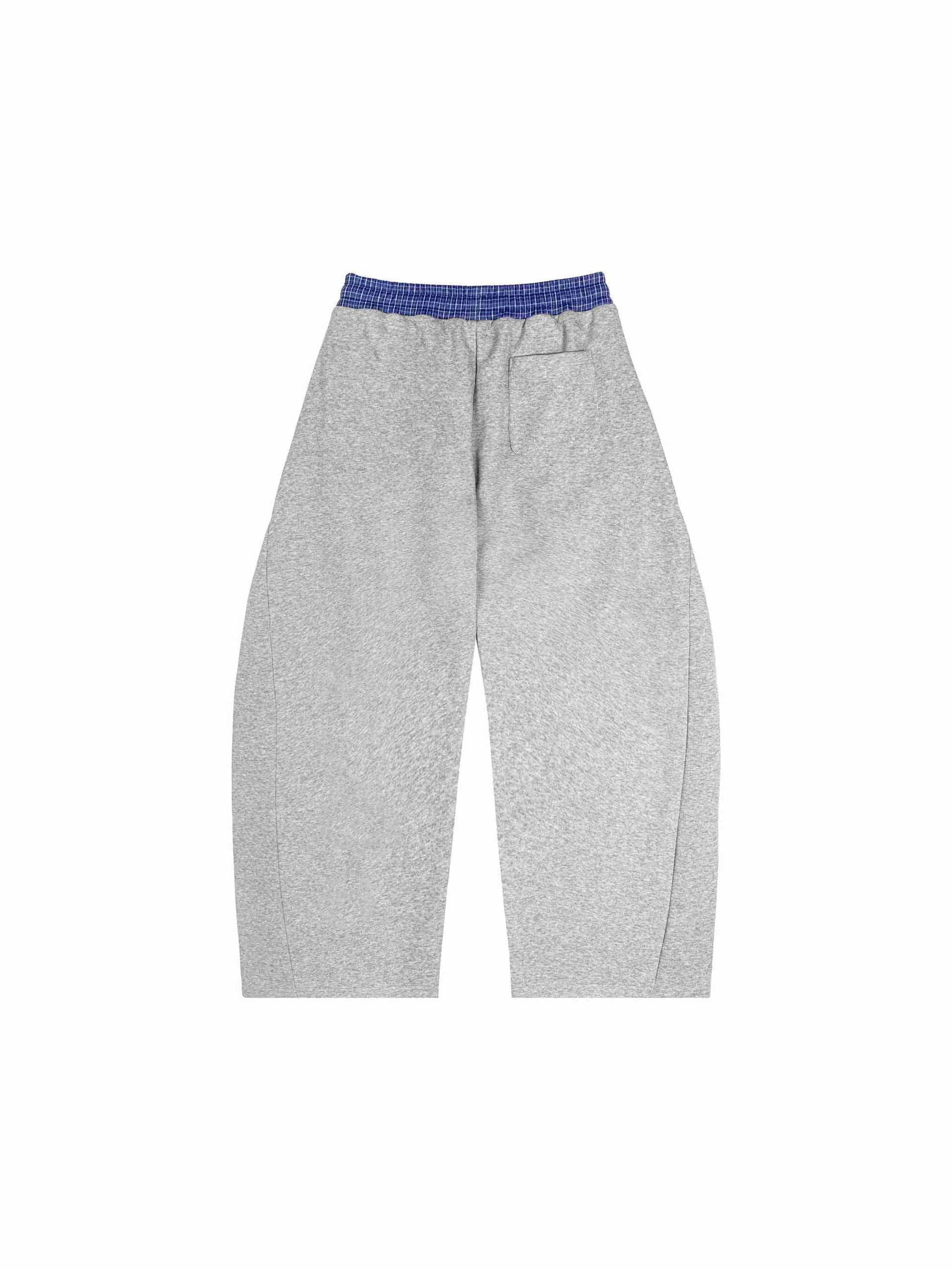 Plaid Waistband Barrel Sweatpants - Tribemodeplus