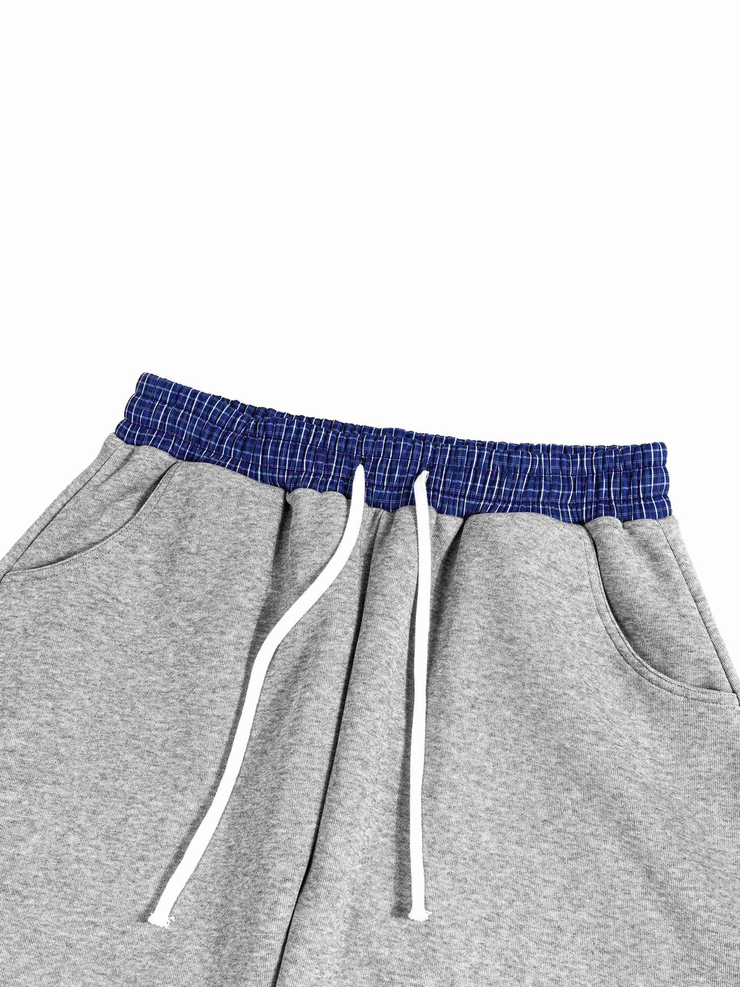 Plaid Waistband Barrel Sweatpants - Tribemodeplus