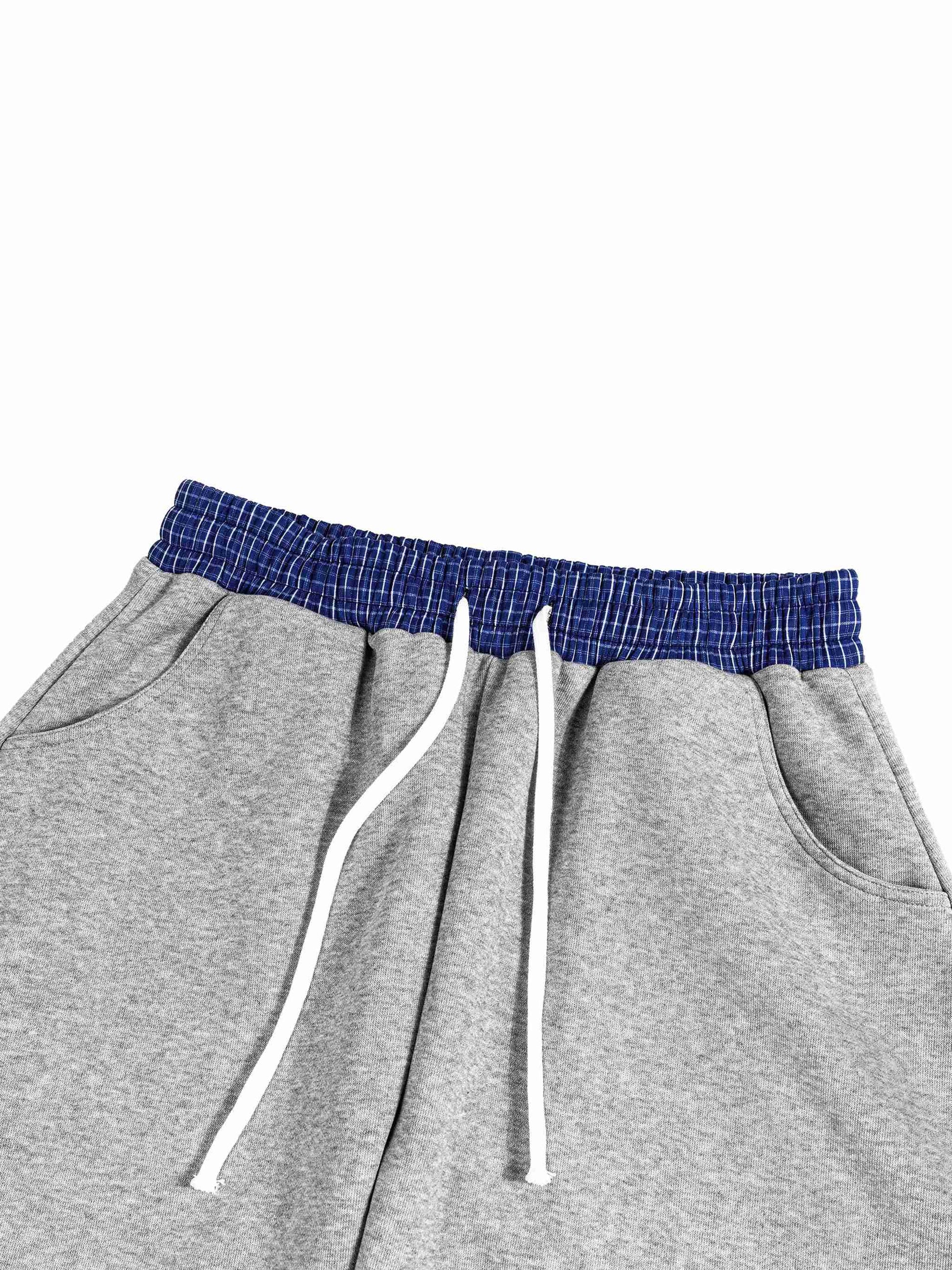 Plaid Waistband Barrel Sweatpants - Tribemodeplus