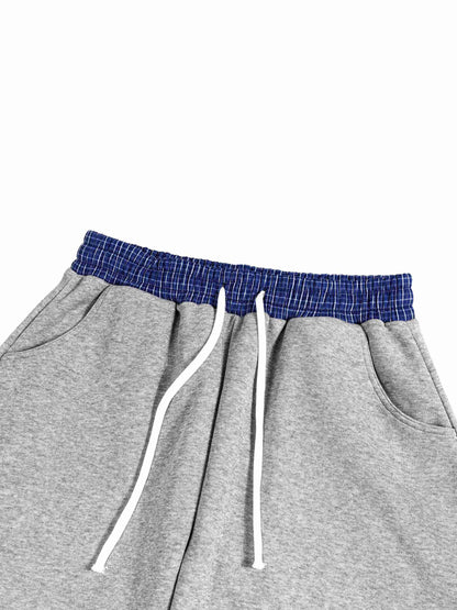 Plaid Waistband Barrel Sweatpants - Tribemodeplus