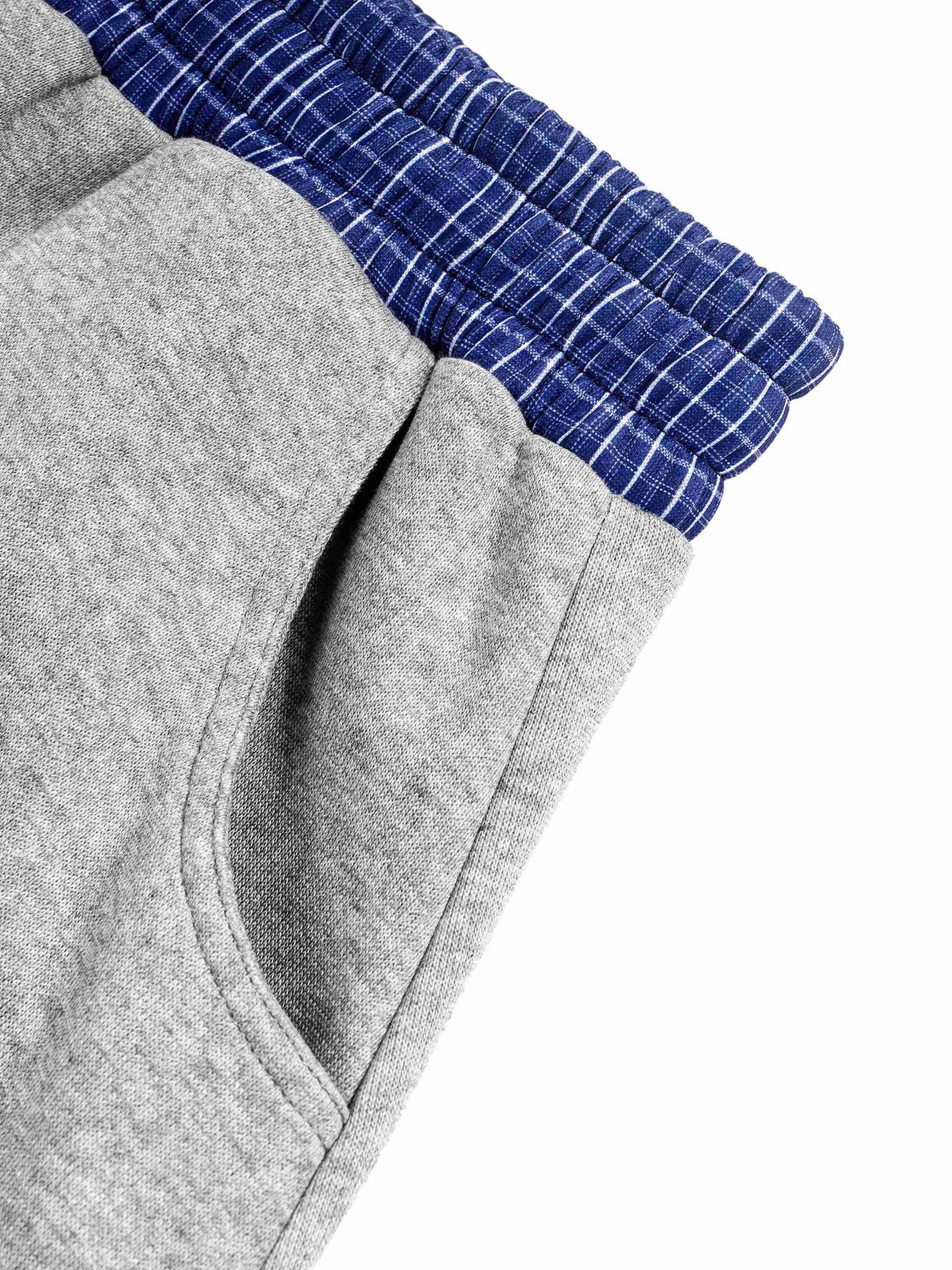 Plaid Waistband Barrel Sweatpants - Tribemodeplus
