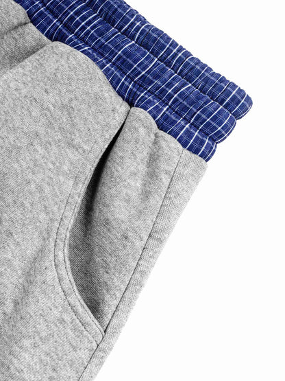 Plaid Waistband Barrel Sweatpants - Tribemodeplus