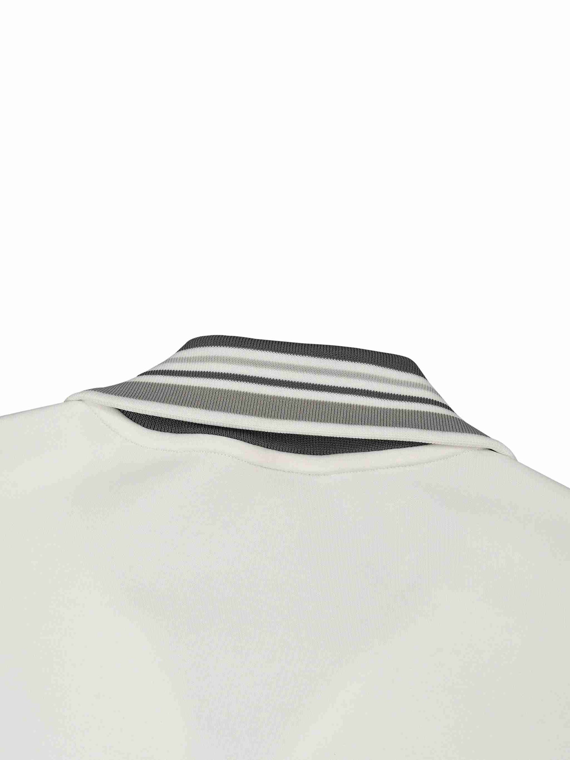 Striped Rib Collar Zip Jacket - Tribemodeplus