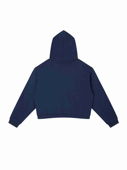 Contrast Side Stripe Cropped Hoodie - Tribemodeplus
