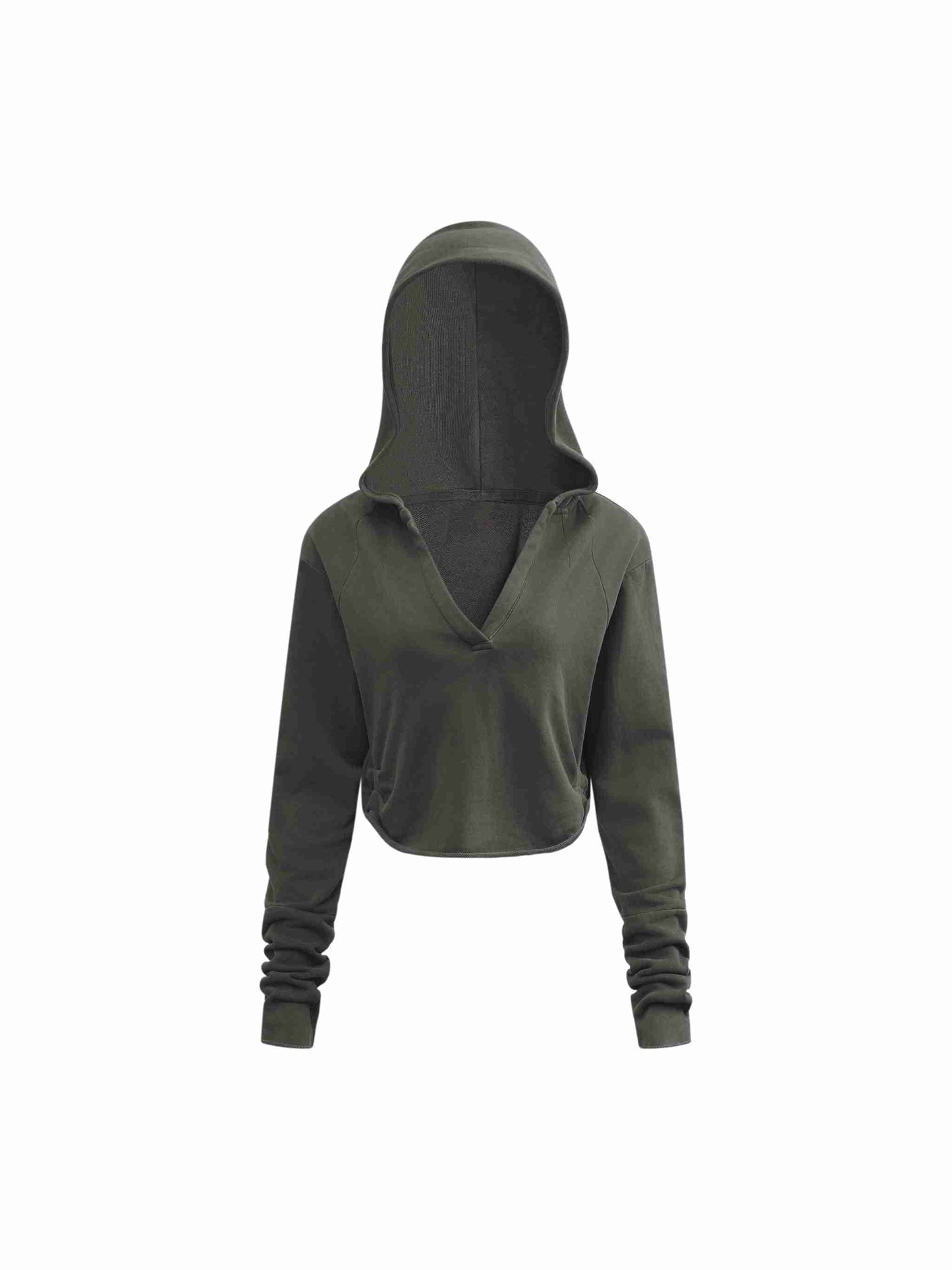 Vintage Washed Raw Edge Hoodie - Tribemodeplus