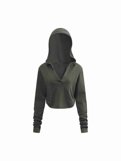 Vintage Washed Raw Edge Hoodie - Tribemodeplus