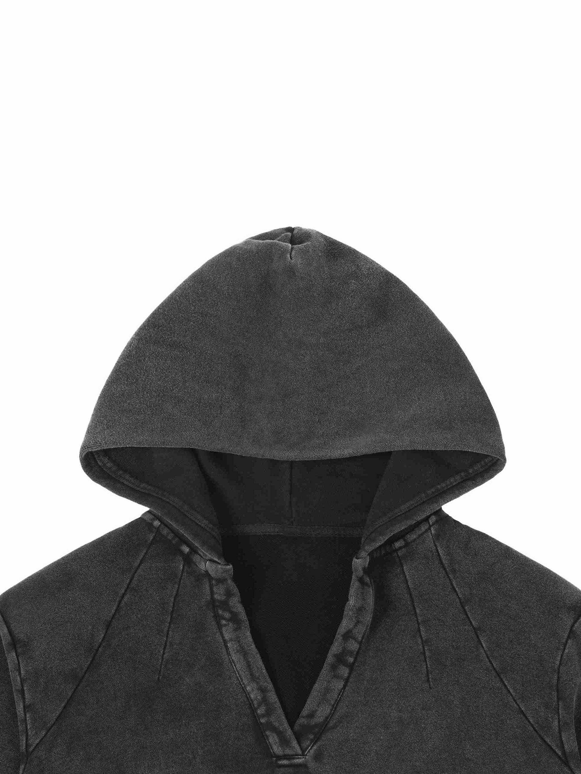 Vintage Washed Raw Edge Hoodie - Tribemodeplus