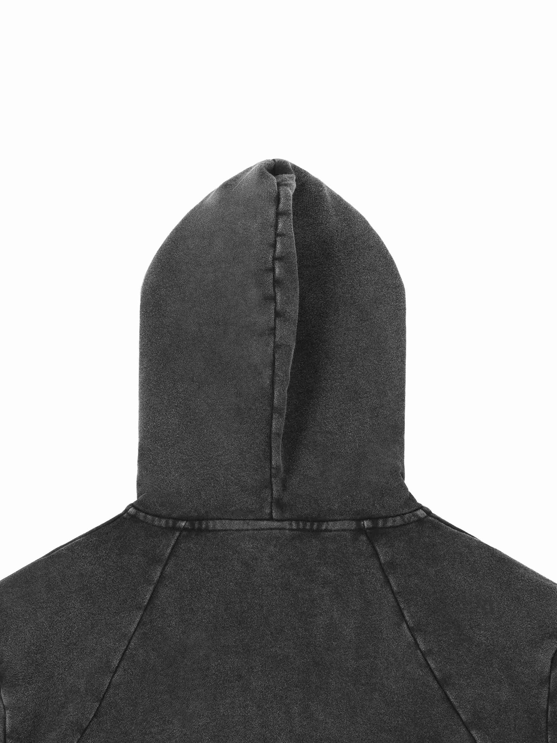 Vintage Washed Raw Edge Hoodie - Tribemodeplus