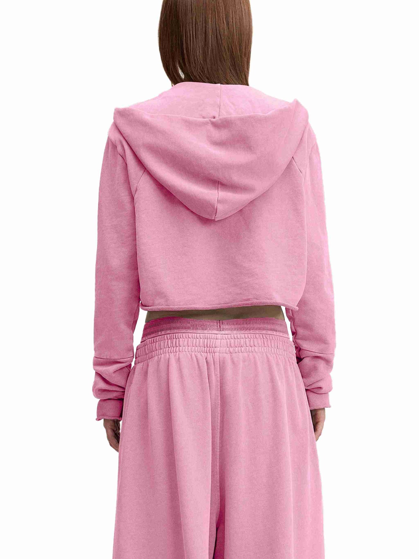 Vintage Washed Raw Edge Hoodie - Tribemodeplus