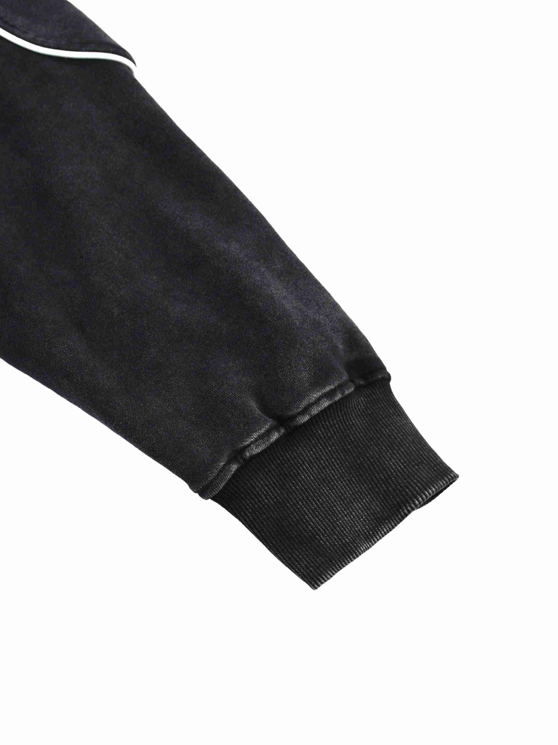 Mineral Wash Piping Raw Hem Sweatshirt - Tribemodeplus