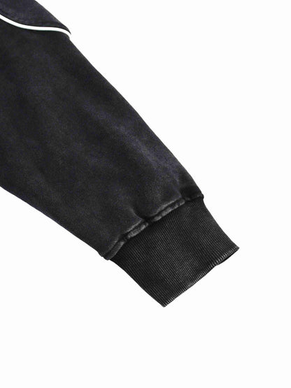 Mineral Wash Piping Raw Hem Sweatshirt - Tribemodeplus