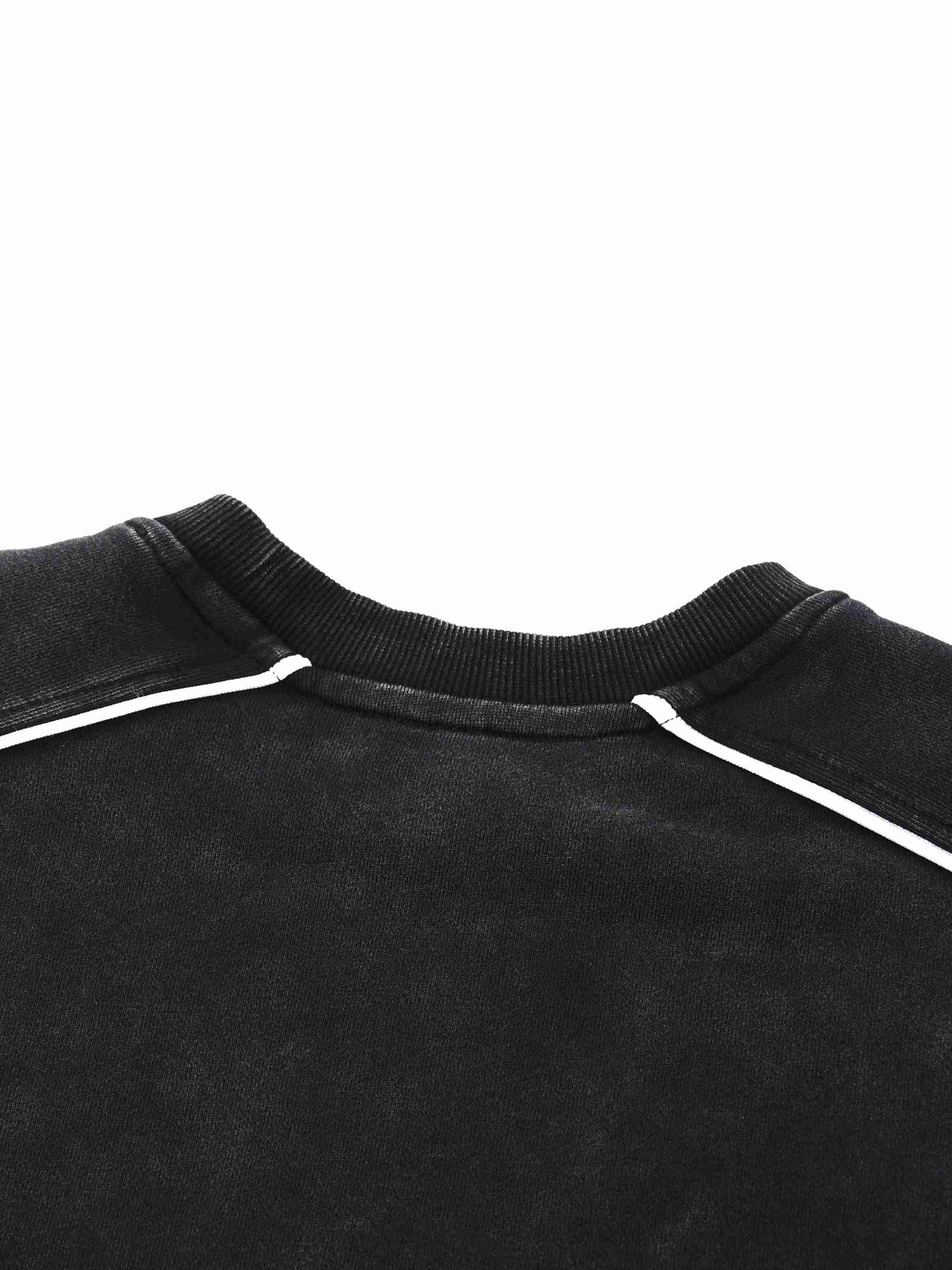 Mineral Wash Piping Raw Hem Sweatshirt - Tribemodeplus