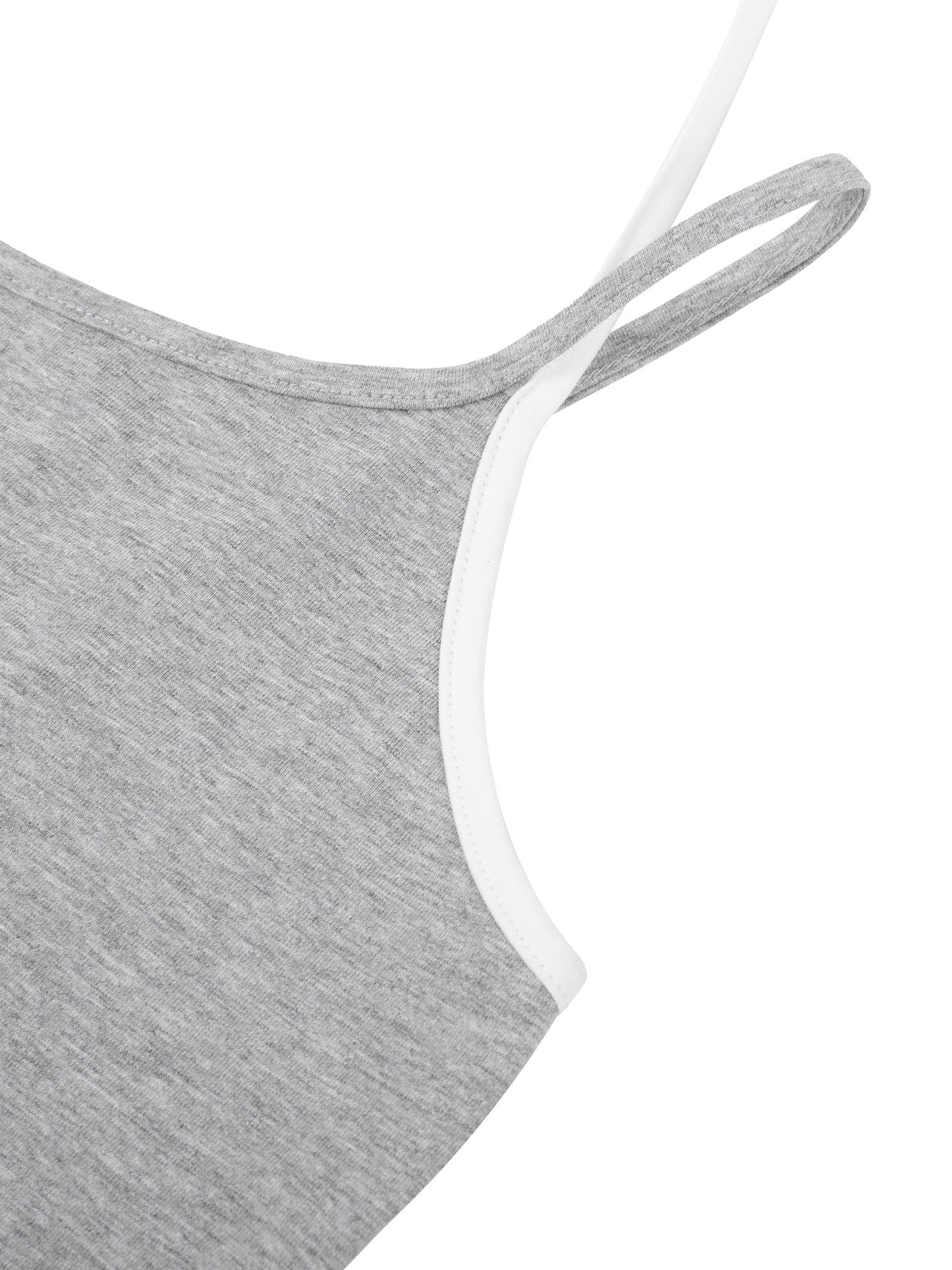 Contrast Binding Halter Tank Top