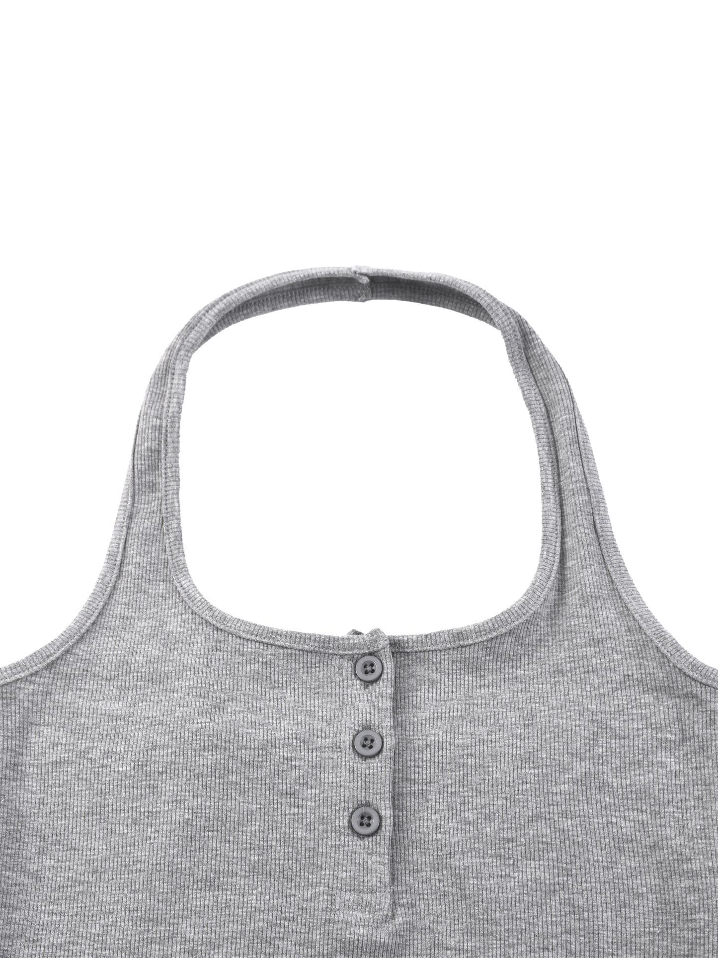 Women's Ribbed Henley Tank Top