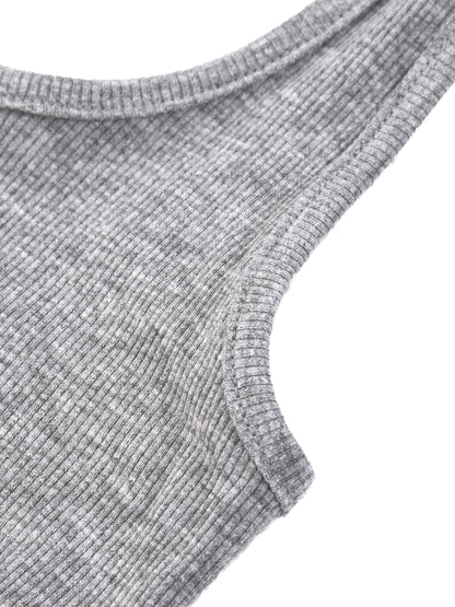 Women's Ribbed Henley Tank Top